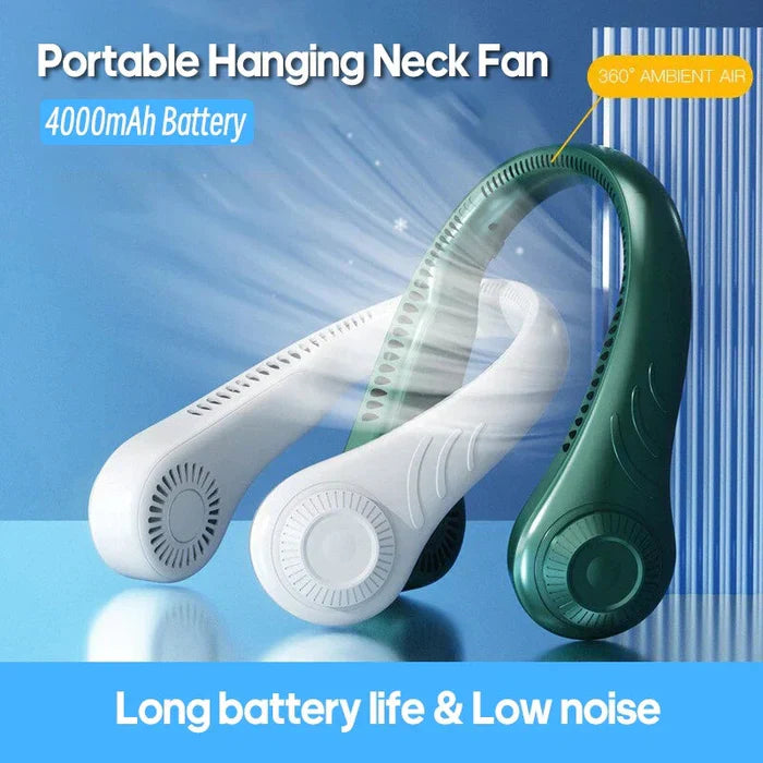 Rechargeable Portable Hanging Neck Fan (Imported)