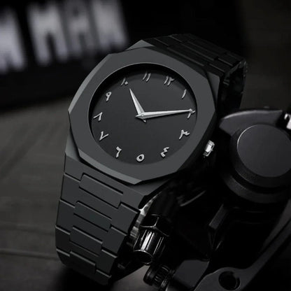 PREMIUM BLACK ARABIC AURA WATCH