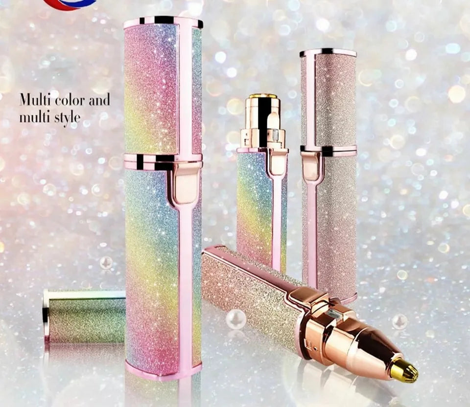 Rechargeable Flawless 2 in 1 Eye Brow And Facial Hair Remover Machine