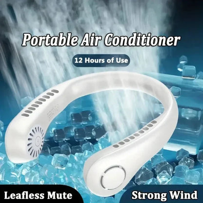 Rechargeable Portable Hanging Neck Fan (Imported)